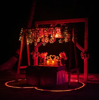 Romantic Candlelight Dinner - Twinkles Setup